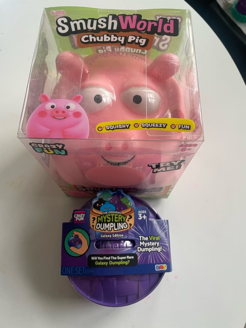 Chubby Pig Squishy Toy & Galaxy Dumpling set